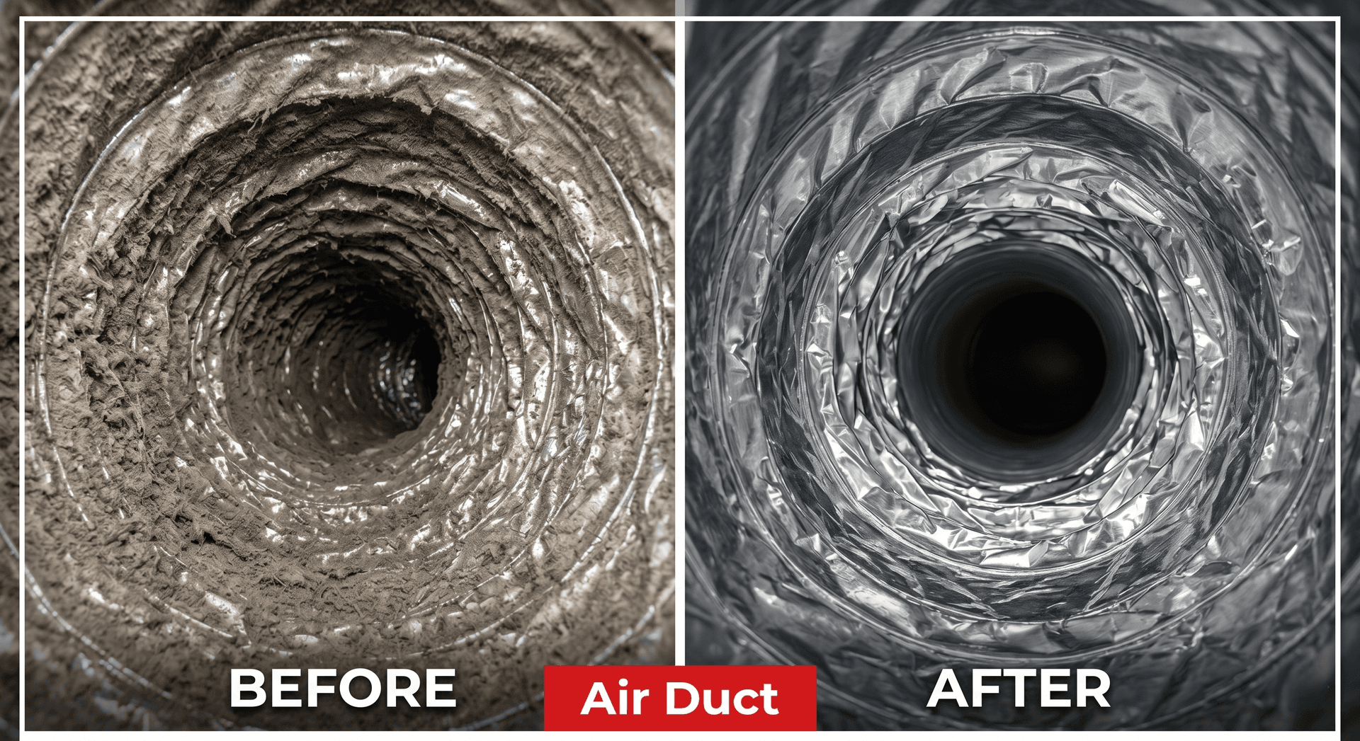 Real-World Air Duct Before and After Inspection